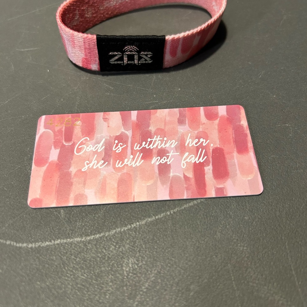 Pink Inspirational Elastic Bracelet